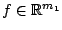 $ f \in \mathbb{R}^{m_{1}}$