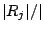 $ \vert R_j\vert / \vert$