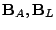 $ \mathbf{B}_A,\mathbf{B}_L$